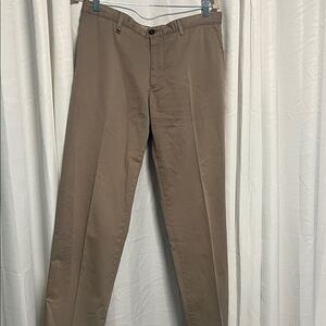 Ermenegildo Zegna Men's Classic Brown Chinos